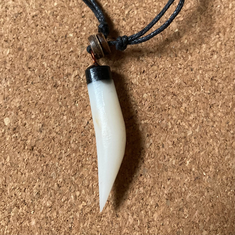 Shark Tooth Necklace Shell Pendant BlackCord Beach Surfer Gift Boy Girl Men Women