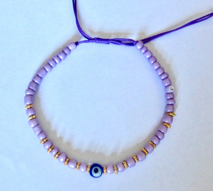 Purple Evil Eye Bracelet
