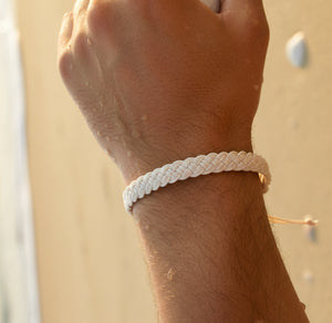 Mens Cord Bracelet with Adjustable Sliding Knot, Surfer Beach Unisex