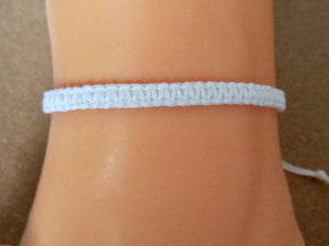 White Cord Anklet | Surfer Boho Beach Style for Men & Women