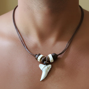 Real Tiger Shark Tooth Necklace, view 2