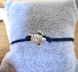 Silver Plated Turtle Charm Bracelet, view 6