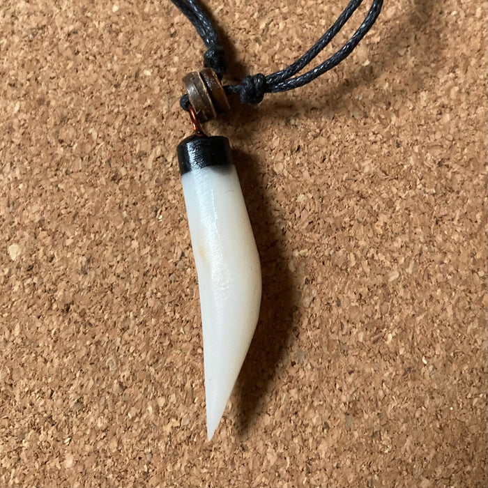 Shark Tooth Necklace Shell Pendant BlackCord Beach Surfer Gift Boy Girl Men Women
