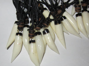 Shark Tooth Necklace Shell Pendant BlackCord Beach Surfer Gift Boy Girl Men Women, view 4