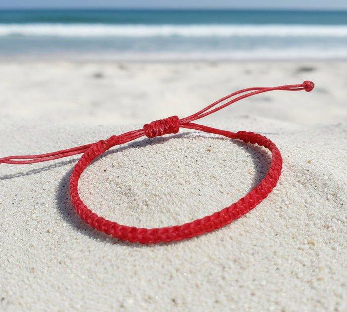 Adjustable Red Cord Bracelet & Anklet, view 2