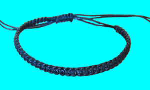 Bracelet Black Braided Cotton Cord Wristband Friendship Bracelet Adjustable Anklet Gift Mens Womens, view 4