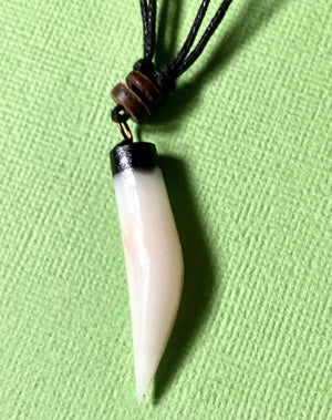 Shark Tooth Necklace Shell Pendant BlackCord Beach Surfer Gift Boy Girl Men Women, view 3