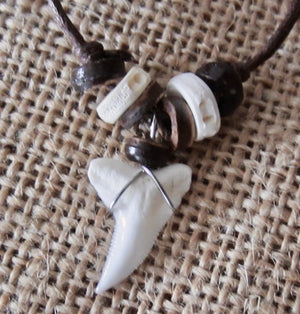 Real Tiger Shark Tooth Necklace, view 3