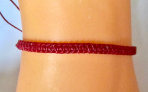 Red Braided Cord Bracelet, view 2