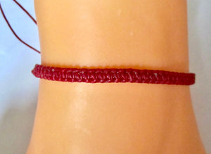 Red Braided Cord Bracelet, view 4