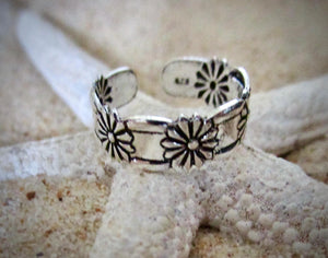 Sterling Silver 925 Toe Ring Adjustable Band Midi Pinky Ring Gift for Girl Women, view 3
