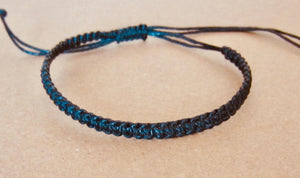 Bracelet or Anklet Black Cord Hemp Braided Wristband Rope String Tie Boho Mens Womens, view 6