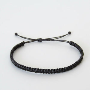 Bracelet Black Braided Cotton Cord Wristband Friendship Bracelet Adjustable Anklet Gift Mens Womens