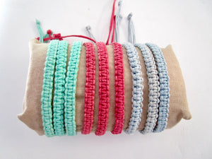 Mint Green Braided Hemp Bracelet, view 4
