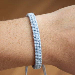 Mens Bracelet Blue Cotton Cord Hemp Braided Wristband Adjustable Anklet Boho Womens, view 2
