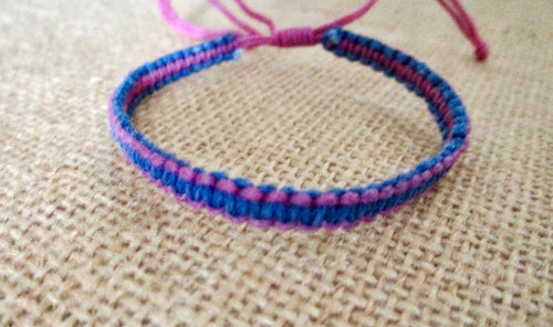 Bracelet Pink Purple Cotton Cord Braided Band String Rope Adjustable Anklet Boho Mens Womens, view 2