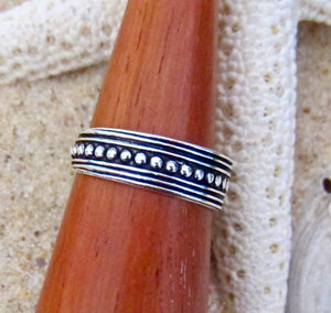 Sterling Silver 925 Plain Band Toe Ring – Adjustable Beach Boho Style, view 4
