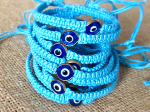 Evil Eye Bracelet Blue Cord Hemp Protection Good Luck Charm Men Women