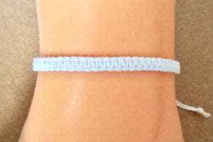 White Braided Cord Bracelet, view 3