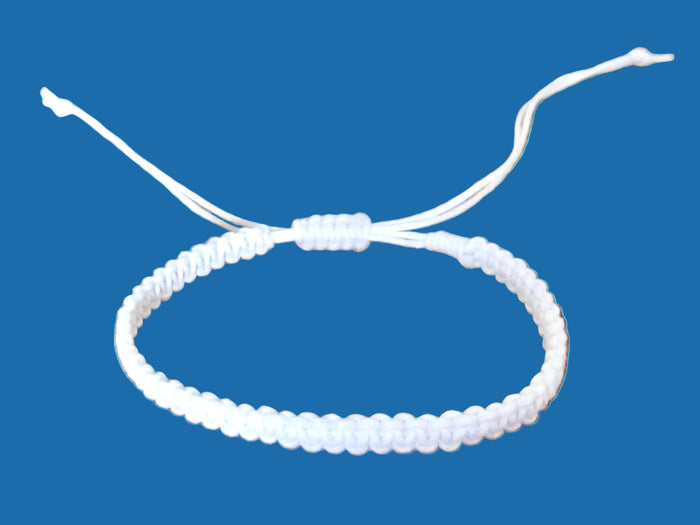 White Braided Cord Bracelet