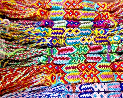 10pc Mixed Colour Braided Cotton Friendship Bracelets