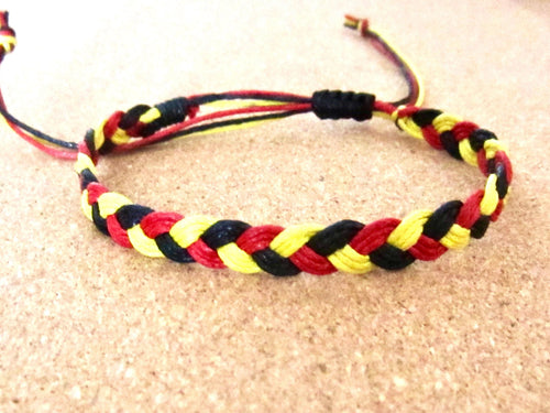Mens Wristband Aboriginal Bracelet Red Yellow Black Adjustable Anklet Tribal Surfer Mens Womens