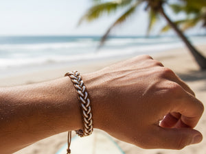 Braided Bracelet Brown Cord Hemp Wristband Friendship Band Adjustable Anklet Gift Men Women