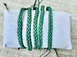 New Bracelet Green Cord Hemp Adjustable Size