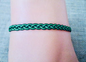 New Bracelet Green Cord Hemp Adjustable Size, view 2