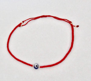 Evil Eye Bracelet Adjustable String Cord Red Band Slide Anklet Gift Protection Men Women, view 3