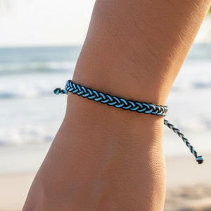 Men Bracelet Wristband Black Cord Hemp Friendship Band Slide Anklet Boho Gift Mens Womens, view 2