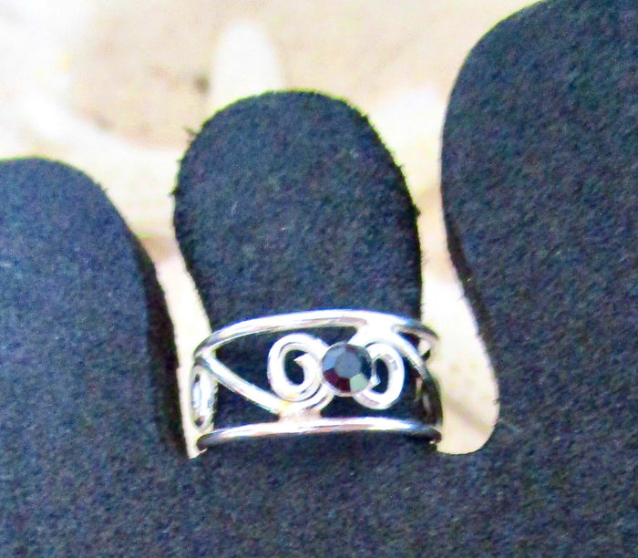 Toe Ring Sterling Silver 925 Adjustable Band Midi Pinky Ring Beach Jewellery Girl Womens
