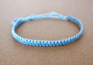 Bracelet Blue Cotton Cord String Braided Wristband Friendship Tie Anklet Beach Mens Womens, view 3