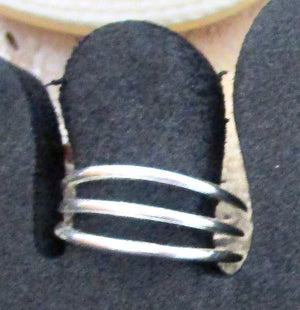 Sterling Silver Triple Band Toe Ring, view 2