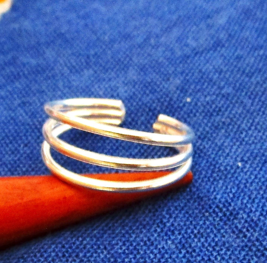 Sterling Silver Triple Band Toe Ring