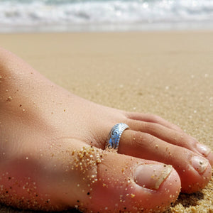 Sterling Silver Wave Toe Ring