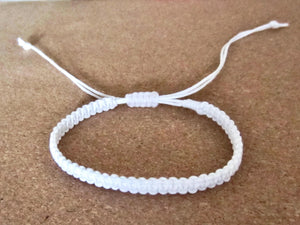 Men Bracelets White Black Cord Braided Wristband Friendship Surfer Jewellery Boho Gift, view 3